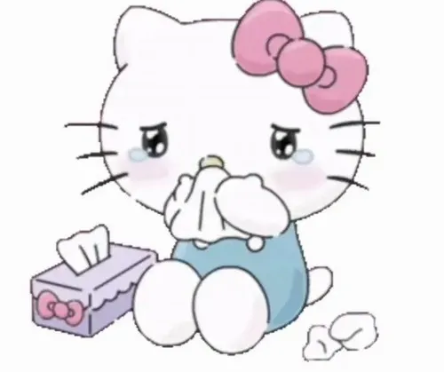Hello Kitty khóc khi nơ hồng không còn đủ che giấu tổn thương.
