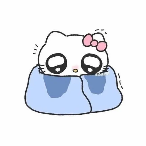 Tạo hình Kitty mềm mại rơi lệ giữa sắc pastel lạnh, gợi nỗi cô đơn ngây thơ.