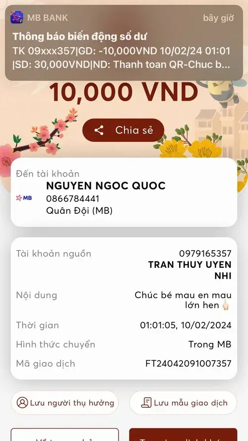 Ảnh hài sao kê ngân hàng nhìn rất chuẩn nhưng chữ nghĩa mập mờ