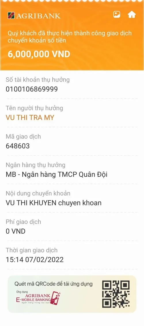 Hình chế meme vui giao dịch hoàn tất kèm tên người nhận quen