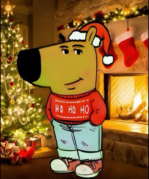 Ảnh meme vui Noel ghi lại biểu cảm phóng đại cực kỳ bá đạo