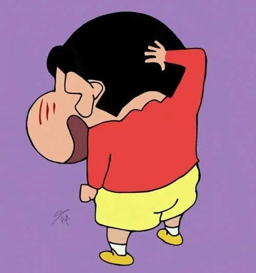 Meme biểu cảm Shin mắt nhỏ tạo điểm nhấn cho pha né câu hỏi