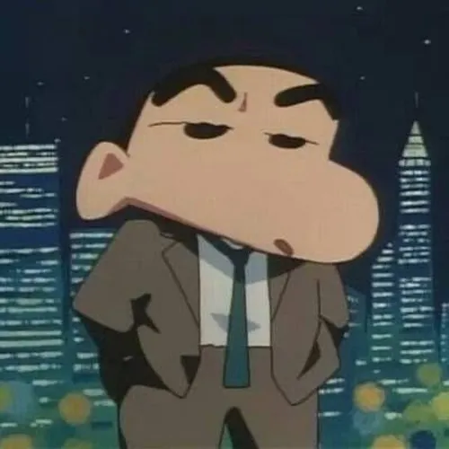 Meme biểu cảm Shin má phồng nêu rõ độ láu cá dễ thương