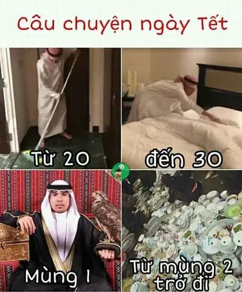 Cười nhẹ với meme Tết mang đậm không khí gia đình