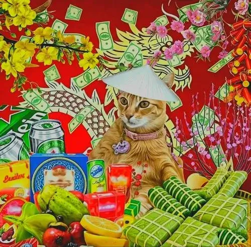 Meme chế ăn Tết mang sắc thái châm biếm nhẹ nhàng