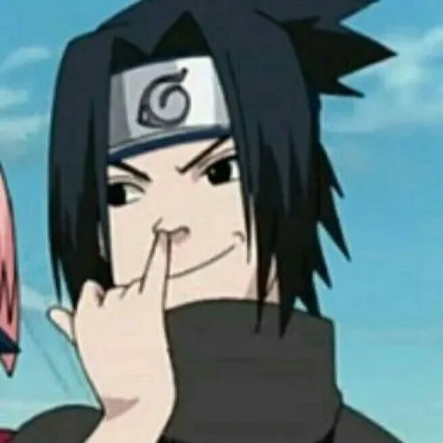 Meme Uchiha Sasuke quay đi né Sakura trong khoảnh khắc trầm lạnh.