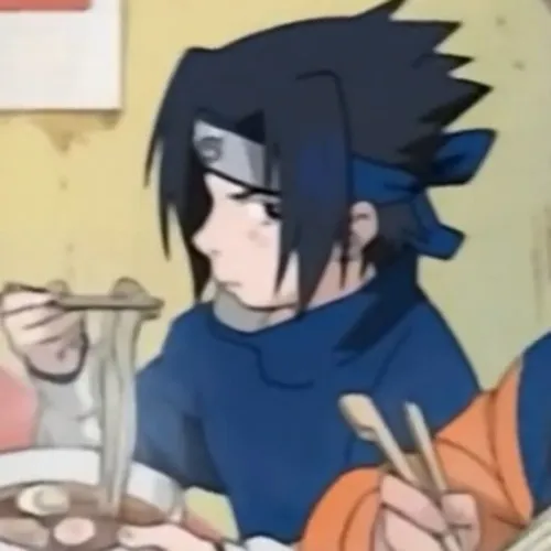 Meme Uchiha Sasuke lạnh mặt giữa trường khí u tối quen thuộc.