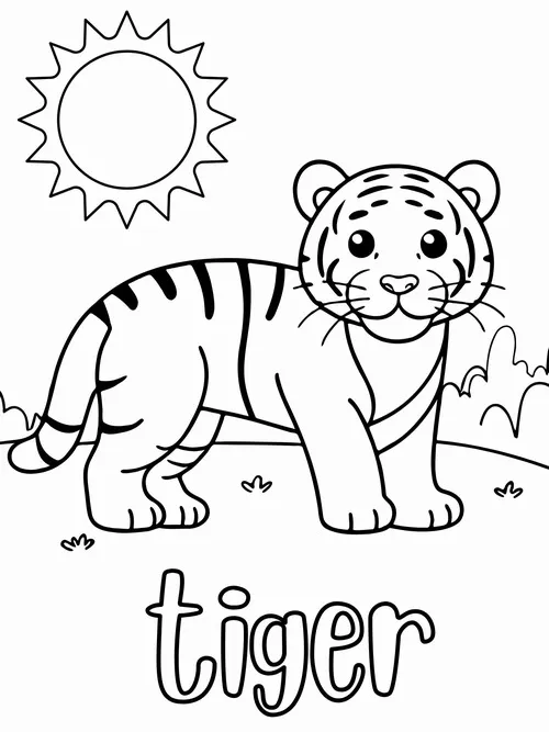 15 Thế giới tô màu con hổ đáng yêu mang lại giờ chơi bổ ích