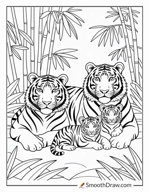 17 Hình tô màu hổ con dễ thương với đôi mắt sáng long lanh