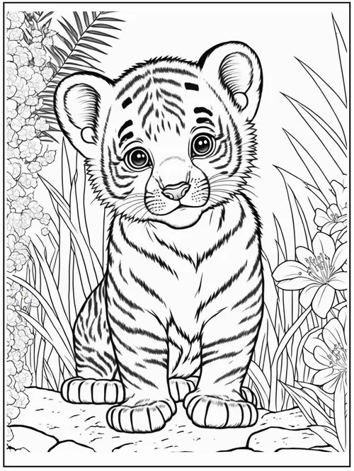 10 Tải tranh tô màu hổ vằn cho bé phát triển cảm xúc và trí tưởng tượng