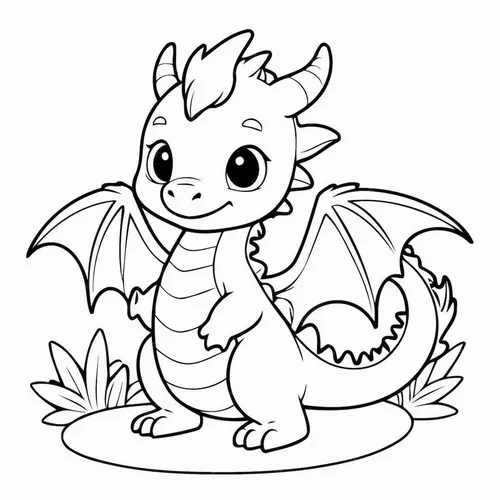 34 Trang tập tô rồng phun lửa cam đỏ cho bé 3 tuổi