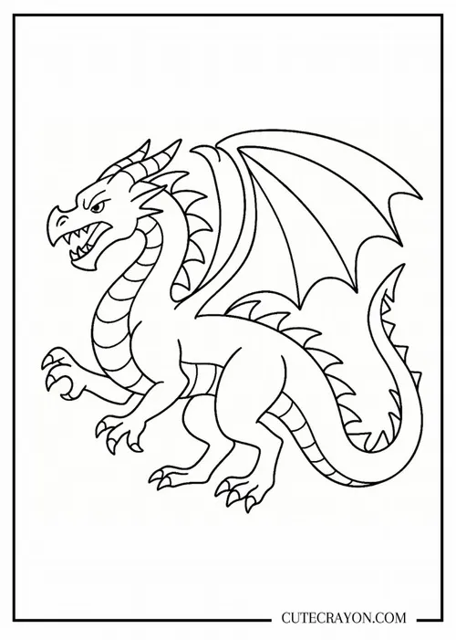 31 Hình tô màu long thần mạnh mẽ cho trẻ 6 tuổi