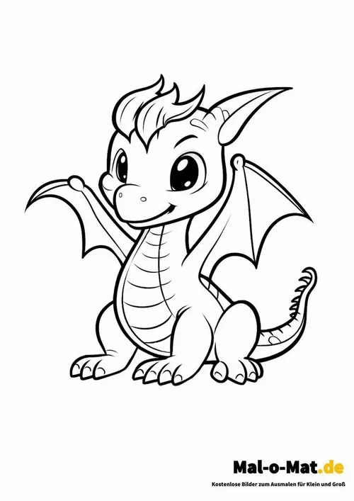 25 Tô màu vui cảnh rồng bay vòng quanh núi