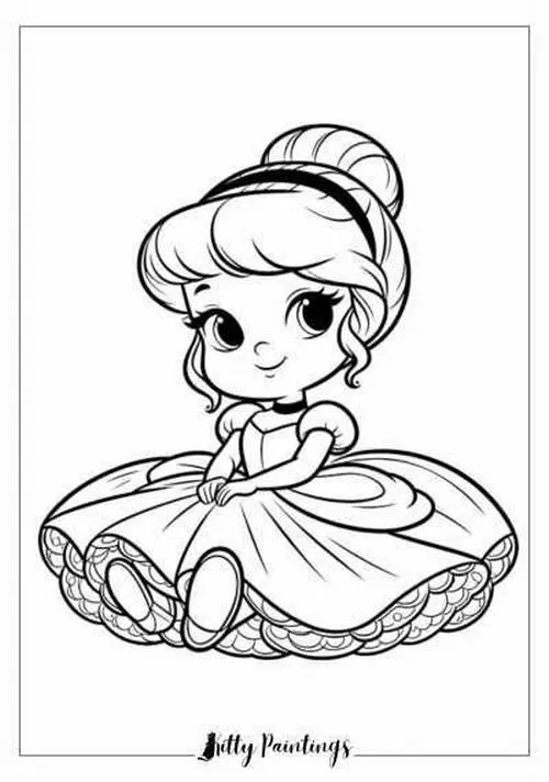 10 Trang tô màu công nương phong cách cổ tích nhìn là mê