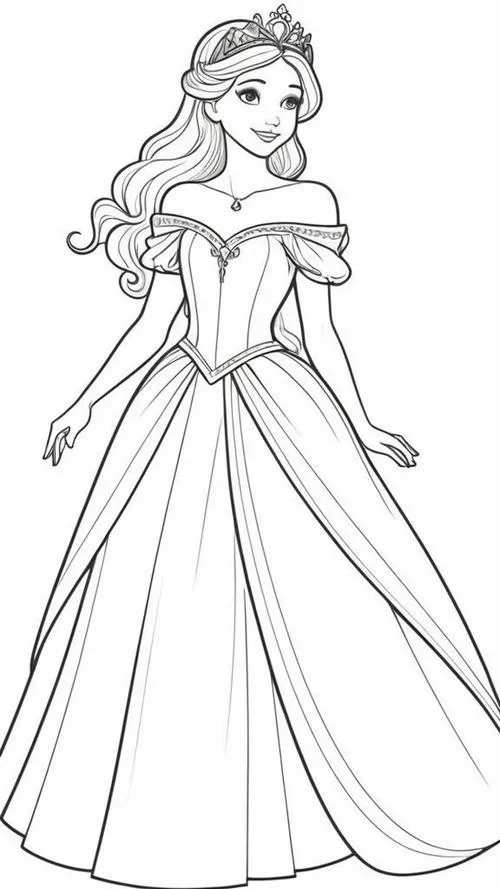 23 Trang học tô màu công nương trong lâu đài cổ tích