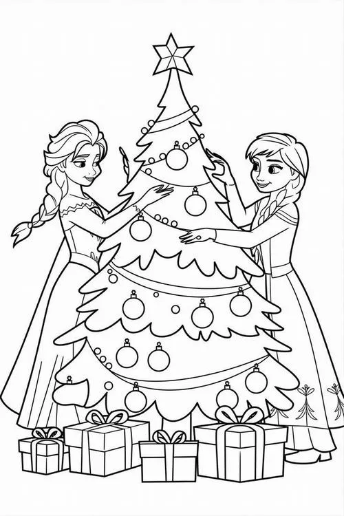 Hoạt động tô màu Anna Elsa nhẹ nhàng cho giờ chơi cuối tuần