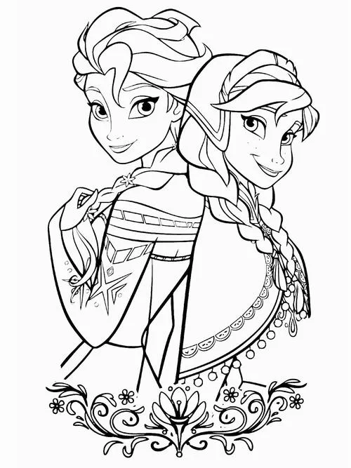 Trang học tô màu Anna và Elsa giúp bé phát triển sáng tạo