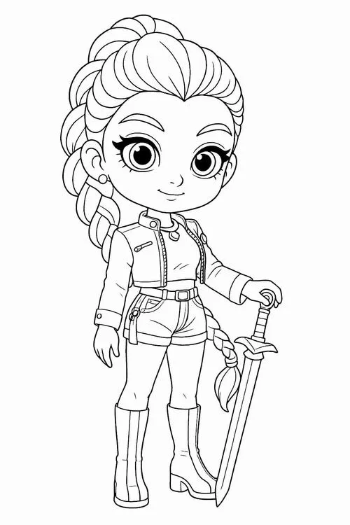 16 Tô màu vui Elsa với bông tuyết trắng bay