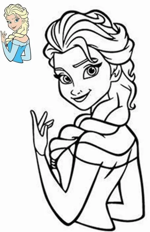 6 Hình tô màu Elsa Frozen với mái tóc bạch kim xinh
