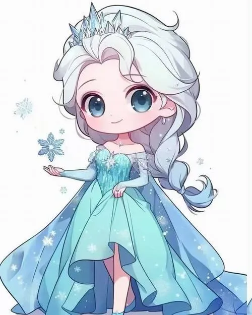 1 Bé mê mẩn tranh tô màu Elsa Nữ hoàng băng giá