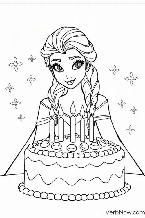 13 Bức tranh tô Elsa dễ thương cho bé 3 tuổi tập tô