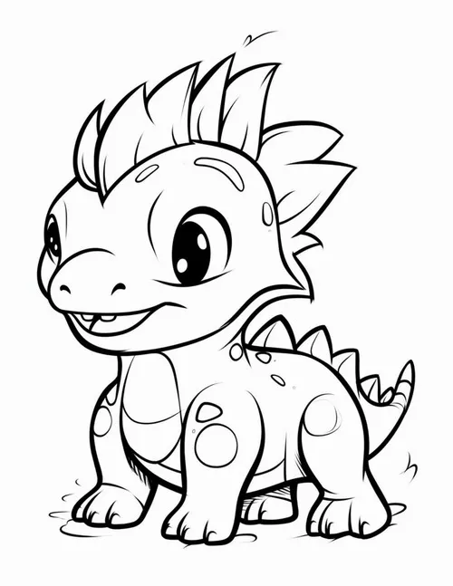 25 Tải tranh tập tô khủng long há miệng nhưng vẫn rất đáng yêu