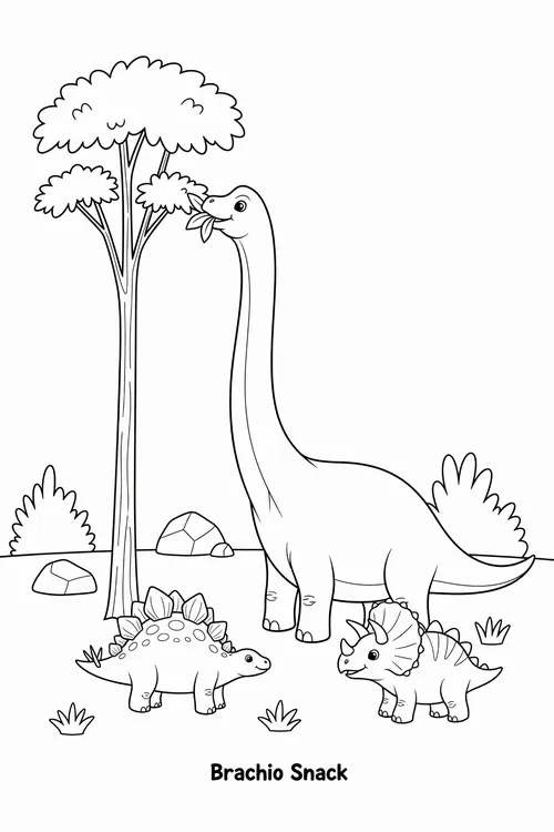 26 Mẫu tranh tô khủng long rừng rậm giúp bé mở rộng hiểu biết