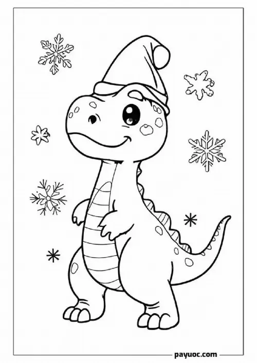 30 Hình vẽ tranh tô T Rex giúp bé rèn kĩ năng quan sát