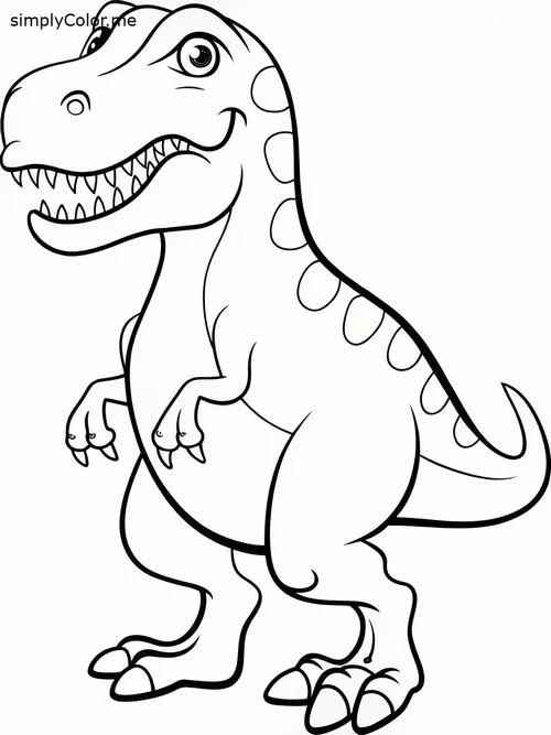 31 Bức tranh tô khủng long con siêu cute cho bé 5 tuổi
