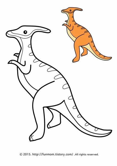 13 Hình vẽ tranh tô khủng long giúp bé nhận biết nhiều màu sắc mới