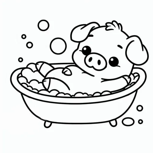 7 Trang tô màu con heo xinh xắn tạo hứng thú cho bé tập tô mỗi ngày