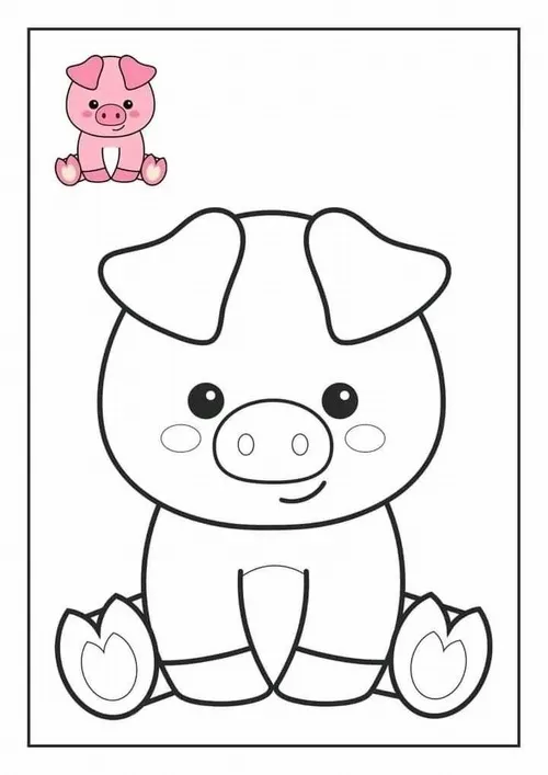 8 Bức tranh tô màu heo hồng phúng phính mang lại niềm vui nhẹ nhàng