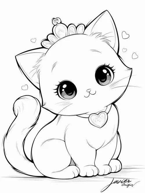 35 Hoạt động tô màu mèo con cute nét to phù hợp bé nhỏ