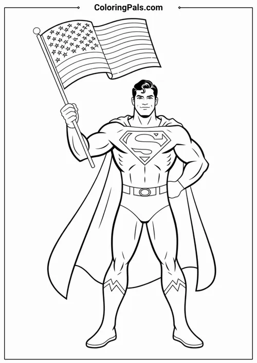 28 Mẫu tranh tô màu Siêu nhân ánh sáng phía sau rực rỡ