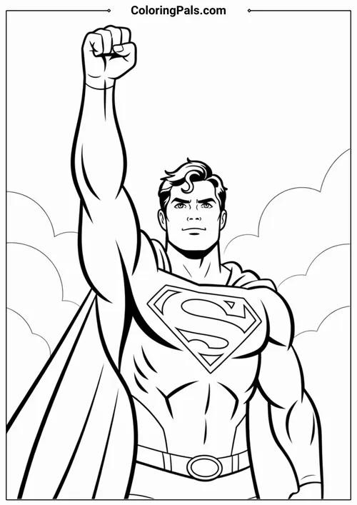 30 Bức tranh tô người hùng Krypton áo choàng đỏ rộng dễ phối màu