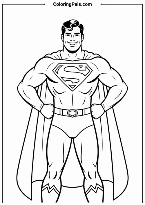 31 Tô màu vui người hùng Krypton cười hiền đầy sức sống cho bé 5 tuổi