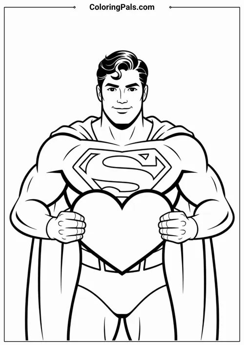 36 Hình vẽ tranh tô màu Superman chống nắm đấm rất mạnh