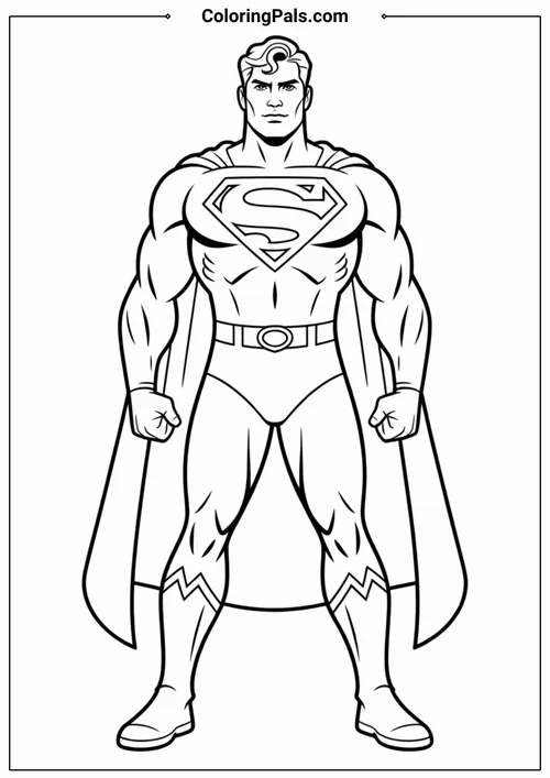 37 Hình tô màu Superman áo choàng đỏ chuyển sắc cho bé 3 tuổi