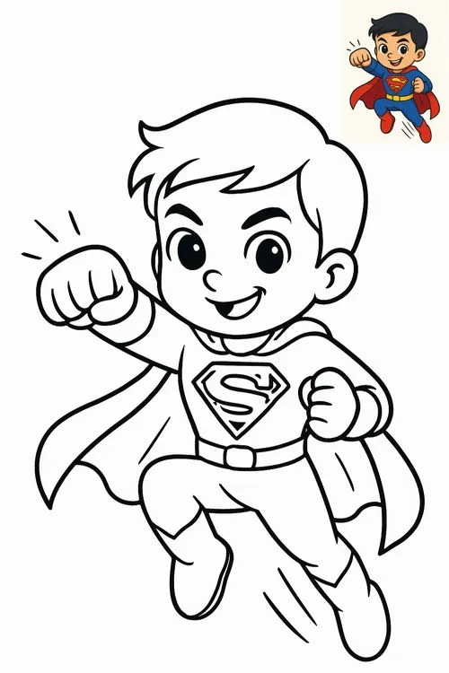 15 Hình vẽ tranh tô màu người thép dáng khoanh tay tự tin cho bé 5 tuổi