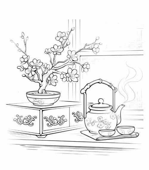 34 Hoạt động tô màu cảnh chợ Tết đông vui giúp bé thêm hứng thú