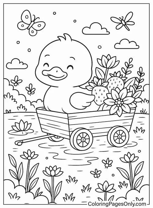 10 Thế giới vịt vàng ngộ nghĩnh trong bộ tranh tô màu cho bé