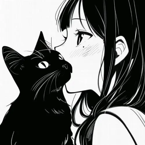 Avatar dễ thương trắng đen ánh mắt thuộc gương mặt nổi bật.