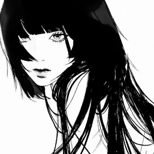 Avatar dễ thương phong cách monochrome, sắc độ xám.