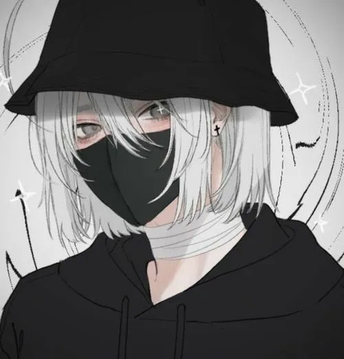 Ảnh đại diện giấu mặt tập trung ánh nhìn sâu, trang phục tối màu.