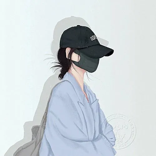 Ảnh trang cá nhân giấu mặt cùng trang phục tối màu, dark mood.