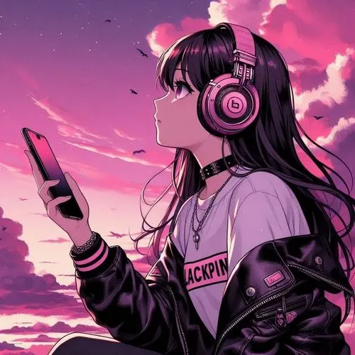 Ảnh đại diện cô gái nơi âm nhạc tạo chiều sâu cho ảnh đại diện rõ nét.