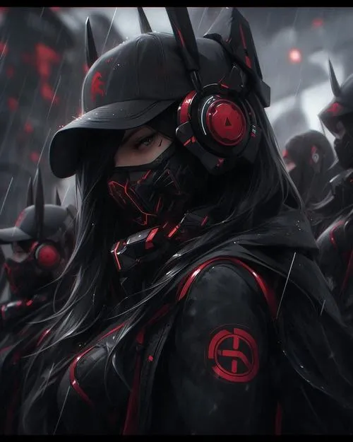 Ảnh trang cá nhân nữ mũ lưỡi trai, che mặt, phông nền trơn gọn gàng.