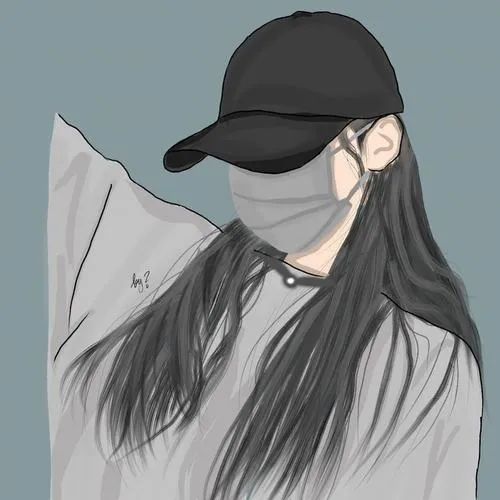 Ảnh đại diện con gái mũ len, giấu nét, bố cục bán thân gọn.