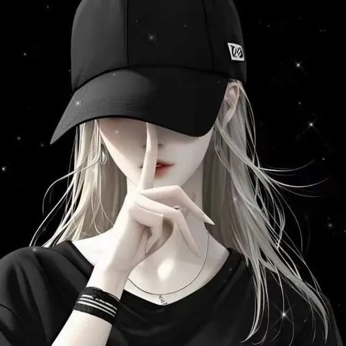 Ảnh trang cá nhân nữ mũ che trán, kín đáo, góc chụp giấu mặt.