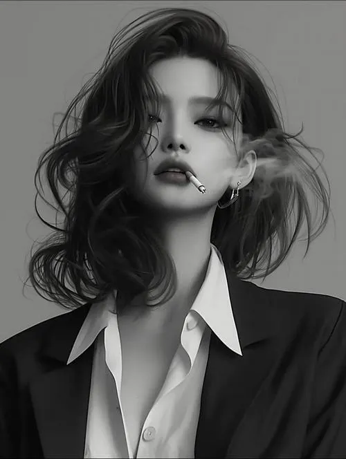 Avatar nữ hút thuốc mang vibe ngầu lạnh cho cô nàng nhiều tâm sự